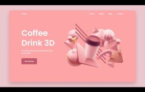 响应式咖啡3D着陆页